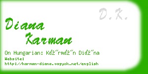 diana karman business card